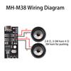 MH-MX38 bezdrátový BT audio modul BT přijímačová deska Mini zesilovač Audio stereo zesilovač modul 5W+5W pro bezdrátový reproduktor DIY
