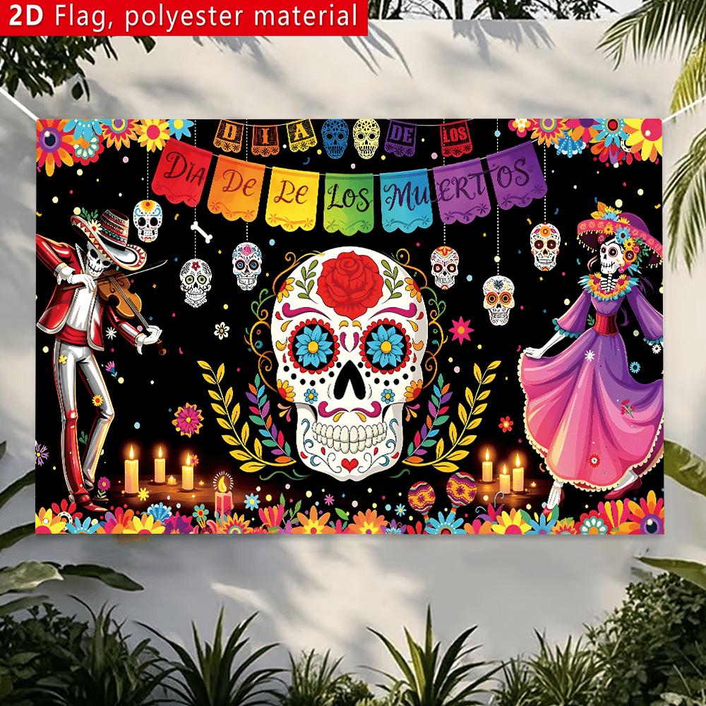 2D Flat Banner, 1 Piece, with a Decorative Background Banner Themed "Happy Halloween"