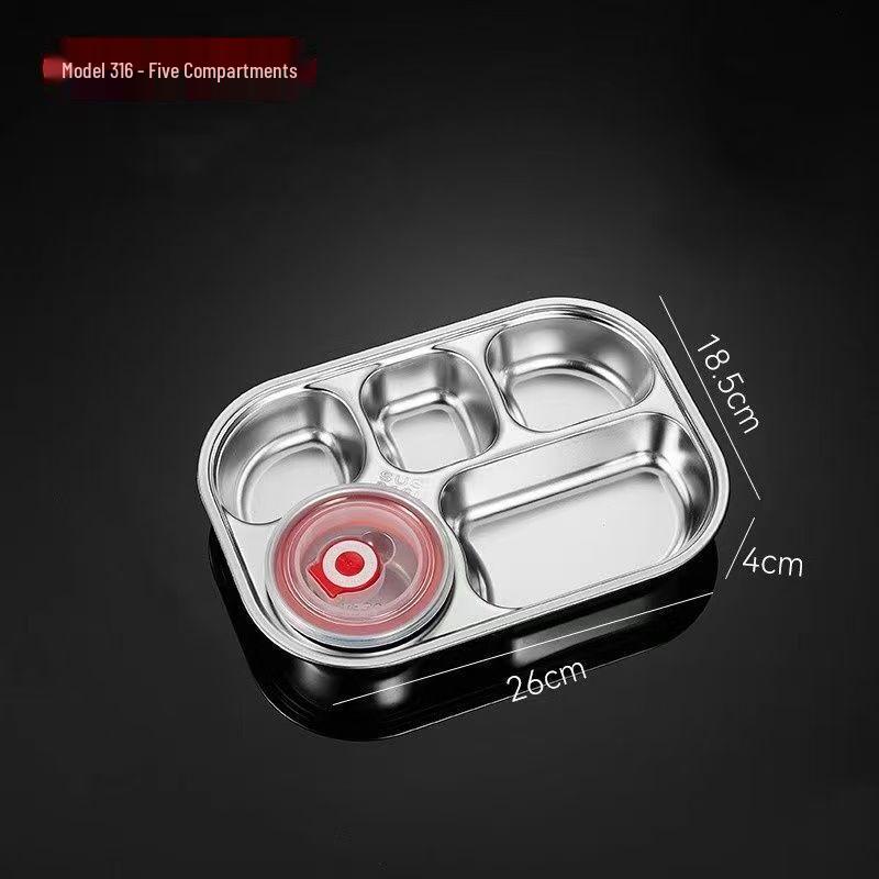 316 Stainless Steel Kids Divided Meal Plate