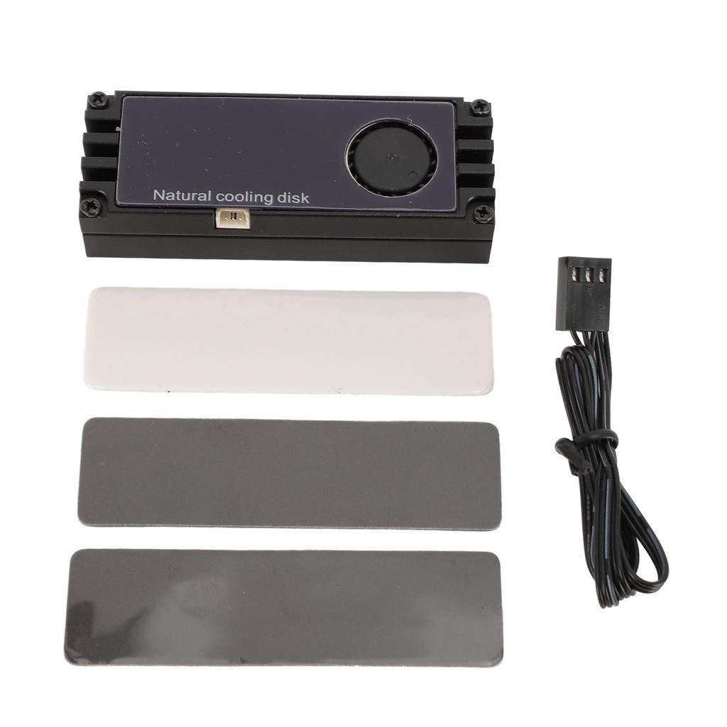NVMe M.2 Kühlkörper Temperaturanzeige Aluminium Hochleistungs-SSD-Kühler mit Dual-Wärmeleitpads