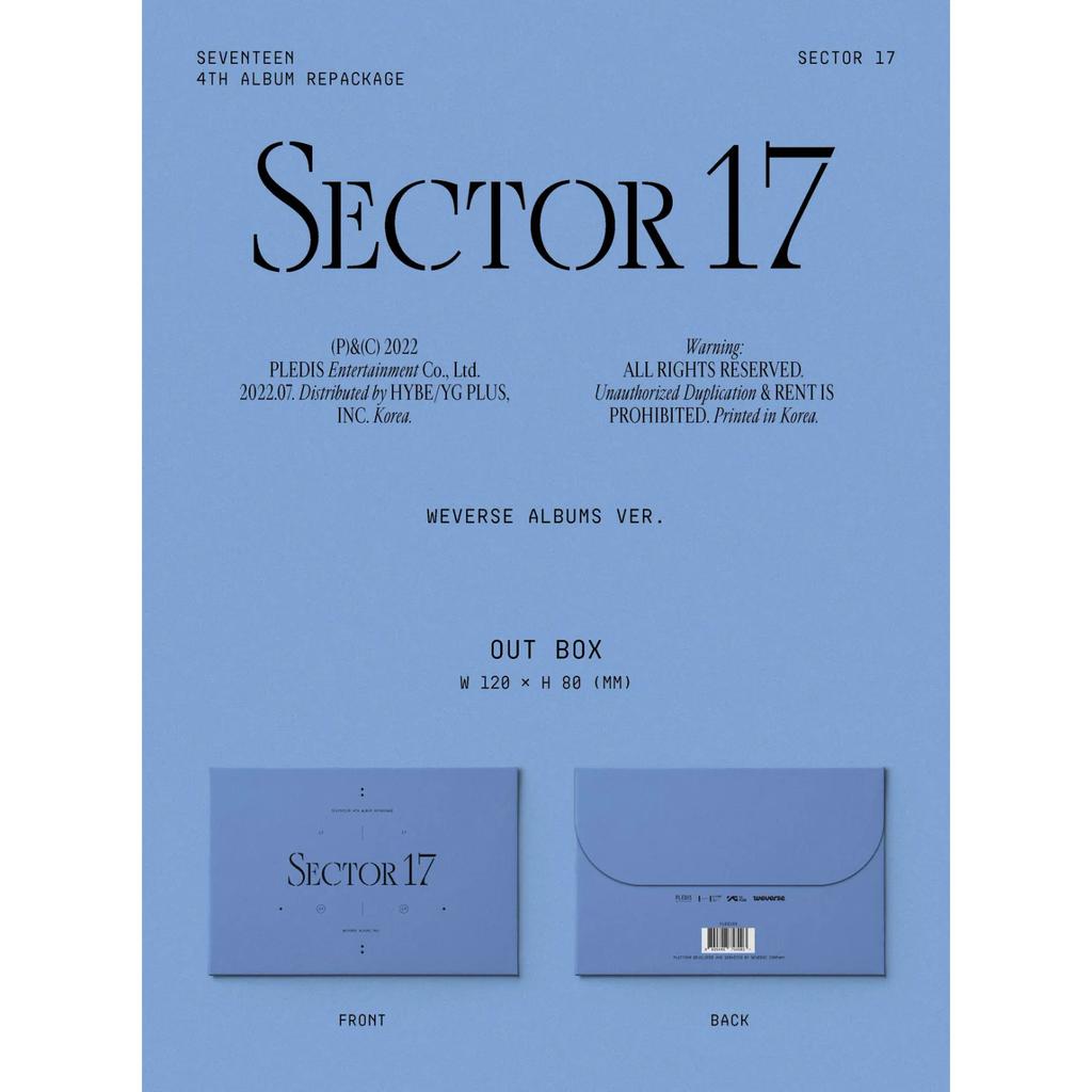 SEVENTEEN 4th Album Repackage : SECTOR 17 [Weverse Albums ver.] [Random Shipping]