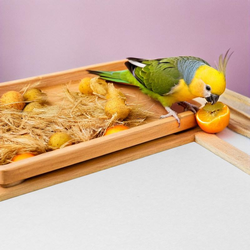 100Pieces Disposable Bird Cage Liner Papers Absorbent Breathable Cage Floor Liner for Pet Birds Parrots Parakeets Small Animals
