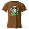 Men's Efficient Sloth Printed T-Shirt 100% Cotton Oversized Ironic Graphic Tees for Women Summer Tops Humor Streetwear