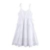 2025 Summer Spaghetti Strap Cotton Embroidered Dress: Fashionable Solid Color Women's Dress