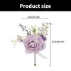 Korsagenblumen Boutonnieren für Hochzeit, Abschlussbälle, Jubiläen, Zeremonien und Strandpartys Weiche künstliche Blumen