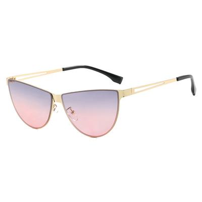 New Luxury Sexy Cat Eye Women Sunglasses  Fashion Retro Punk Metal Frame Men Outdoor Travel Driving Uv400