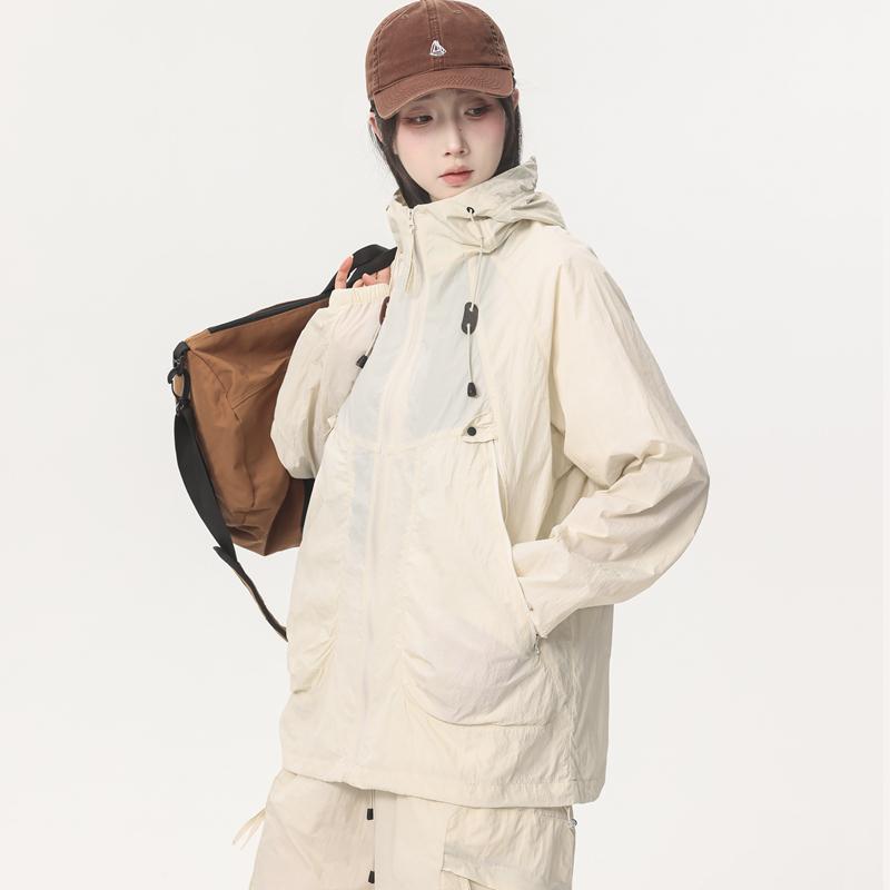 Sunscreen Clothing, Women's Ice Silk Anti UV, Summer Lightweight And Breathable Sports Jacket, Women's Hooded Skin Jacket, Women's Jacket