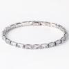 Luxury Copper Crystal Tennis Bracelet with Zircon Inlay - Women's High-End Jewelry