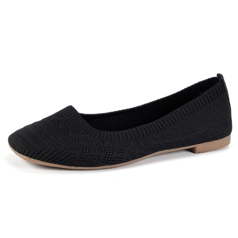 Cross-border Versatile Summer Casual and Comfortable Versatile Spring and Summer New Breathable Fly-woven One-pedal Soft-soled Women's Single Shoes