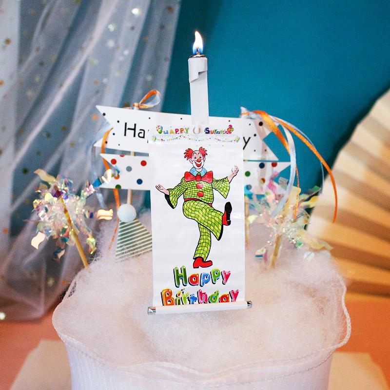 Surprise Music Singing Cake Candles with Candy Confetti Fountain for Birthday Parties