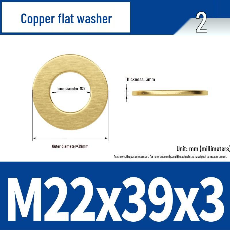 Ultra-Thin Brass Flat Washer Round Shim (Sizes M2-M20)