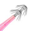 5pcs 9.5cm Plastic Hard Squid Fishing Lures With Double Hook (pink)