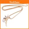 Engelsflügel Halskette Florales Design Eleganter Legierungsanhänger Schmuck Geschenk Für Frauen Besonderer Anlass