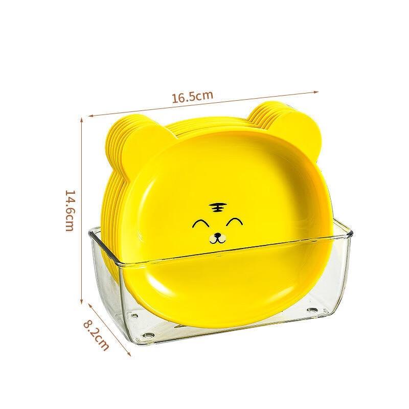 Baizi En Cartoon Bear Bone Dish and Snack Plate Set