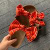 Fashion Women's Slippers Butterfly-knot Flat Sole Large Size Shoes Women Leisure Dress Anti-Slip Sole Summer Roman Zapatillas De Mujer