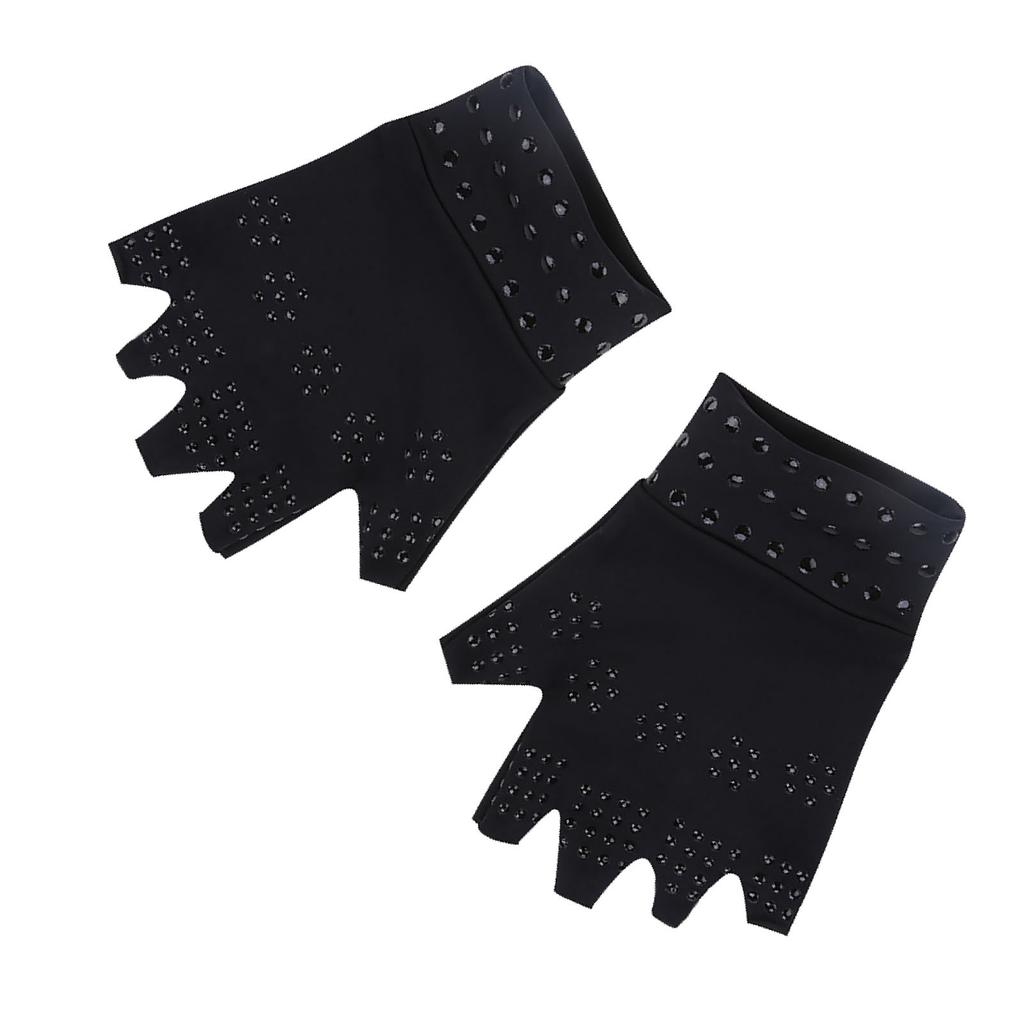 1 Pair Fingerless Gloves Unisex Nylon Compression Gloves Breathable for Daily Living Nude
