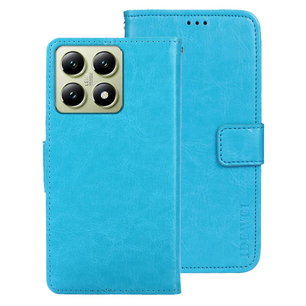 IDEWEI For Xiaomi 14T Stand Case Crazy Horse Texture Leather Phone Cover