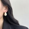 Retro Bead Edge Burgundy Earrings Ear Buckle Niche Design Celebrity Autumn And Winter Simple Fresh Temperament Muse Earrings