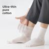 Reine Baumwollsocken - Herren Sommer Ultra-dünn, Offenmaschig, Atmungsaktiv, Wadenhoch, Geruchshemmend und Schweißabsorbierend, Baumwolle, Nahtlose Socken