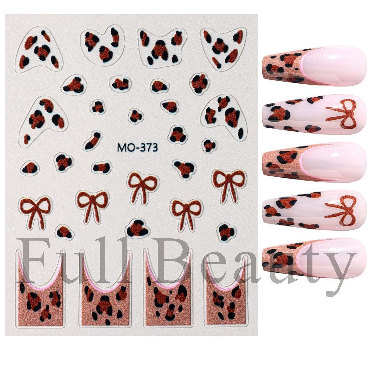

3D наклейки для нігтів Метелик Nail Art Наклейки Квіткові листя Весна Слайдери Манікюр Декор
