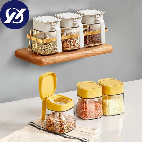 

Нескользящая основа для хранения пищевых продуктов, удобная ручка, резервуар для соли и специй, набор бутылок для приправ, товары для дома, бутылка для приправ