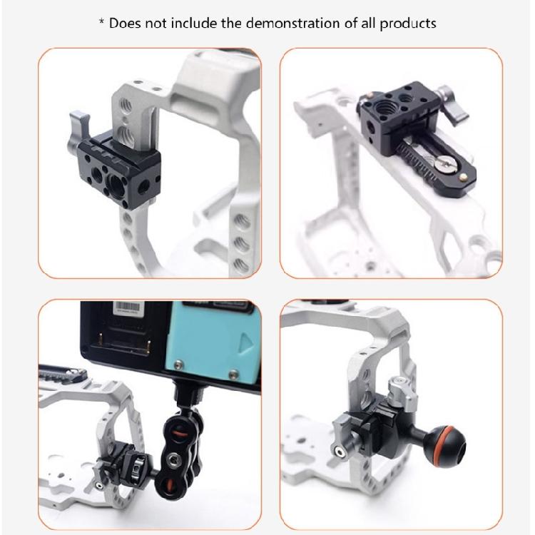High Strength Aluminum Camera Mount Clamp Precise Sliding Rail 1/4 3/8 Thread Adapter For Quick Gear Setups