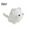 3D Printed Mini Cat Figurine, Cartoon White Kitten Decorative Statue, Modern Animal Sculpture for Desk Decoration, Gift for Pet Lovers