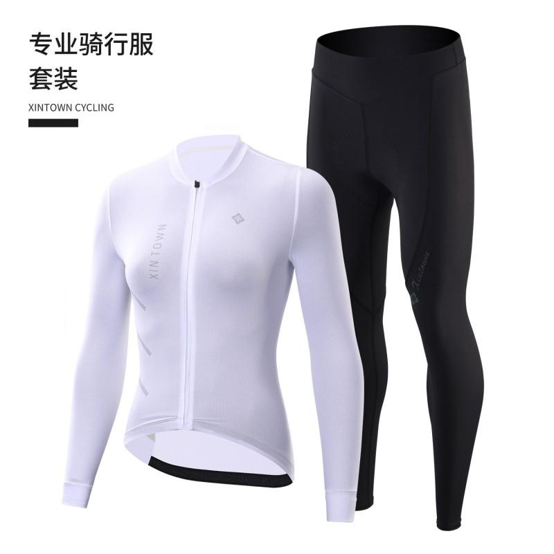 Mens Womens Cycling Jersey Long Sleeve Quick Dry Breathable Bike Shirt Road