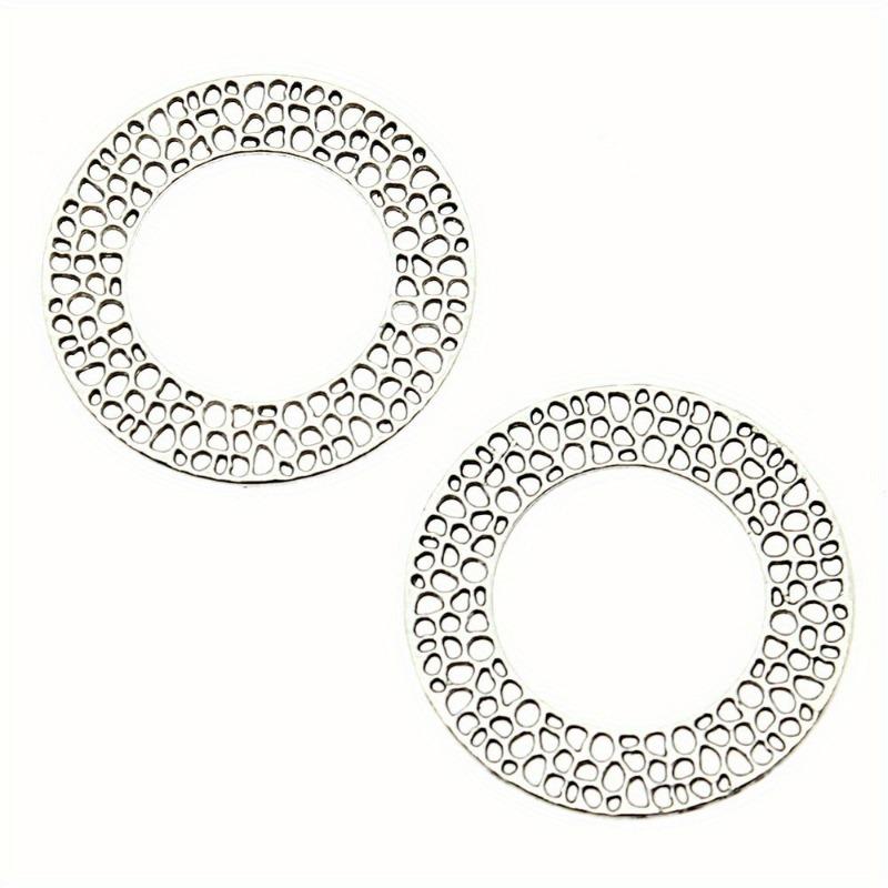4pcs 49x49mm Charms Wreath Big Round Circle Pendants Alloy DIY Jewelry Making Accessories