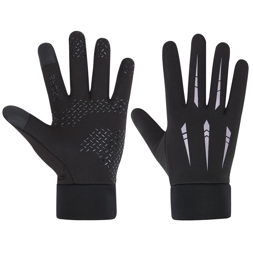 Men's autumn and winter cycling gloves outdoor touch screen Korean version windproof and cold-proof warm velvet ski sports gloves men