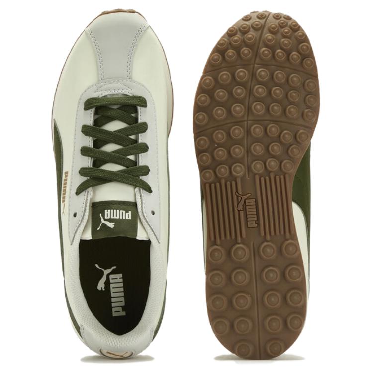Puma Turin NL Fabric Synthetic Leather Retro Fashion Durable Low Top Casual Shoes Unisex Casual Shoes Light-Green 362167-18