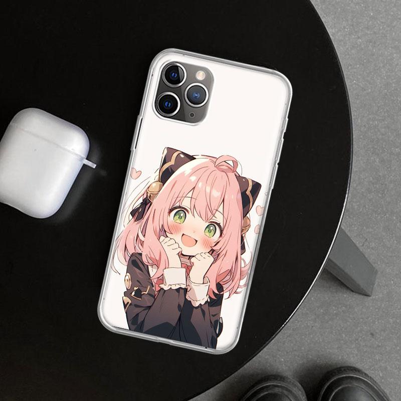 S-Spy Family Anya Phone Case Cover for iPhone 11 12 13 Mini 14 15 Plus 16 Pro Max 17 Air 7 8 + SE Art Customized Fundas 11 12 13