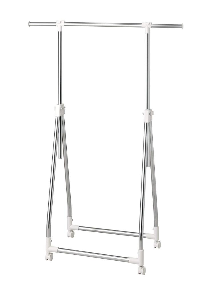 Pearl Metal Folding Width x Depth 48 x Height Folding x 11 x 97cm Hanger, White, Compact, N-7610, 60.5~99.5 95~160cm, Size/60.5