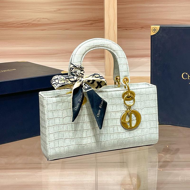 

2025 Сумка высокого класса с узором под аллигатора: Универсальная сумка кроссбоди и на плечо для женщин Large