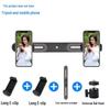 Dual-Device Horizontal Bar Phone Tripod Adapter & Multi-Mount Clip.