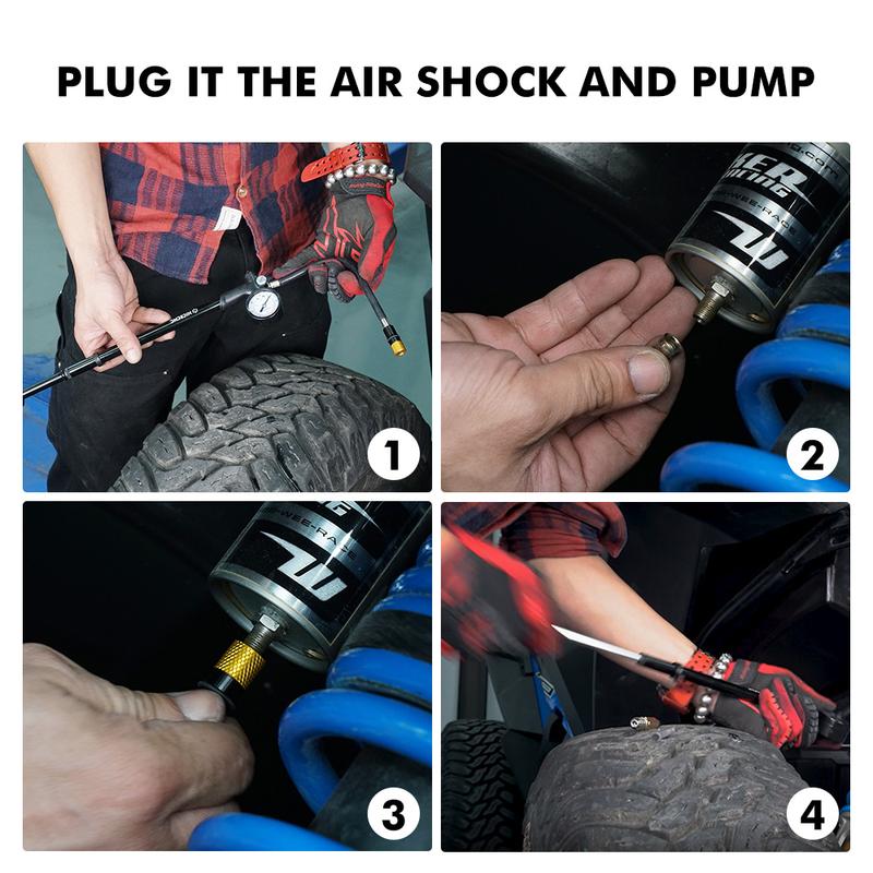 Universelles UTV Stoßdämpfer Stickstoff Füllnadel Werkzeug Luftpumpe Manometer für Yamaha Raptor YFZ Polaris RZR Can-Am X3 Honda TRX