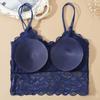 2Pcs Sexy Bra Women's Lace Bralette Floral Lingerie Underwear Wireless Padded Brassiere Seamless Ultra Strap Wire Free Bras Vest