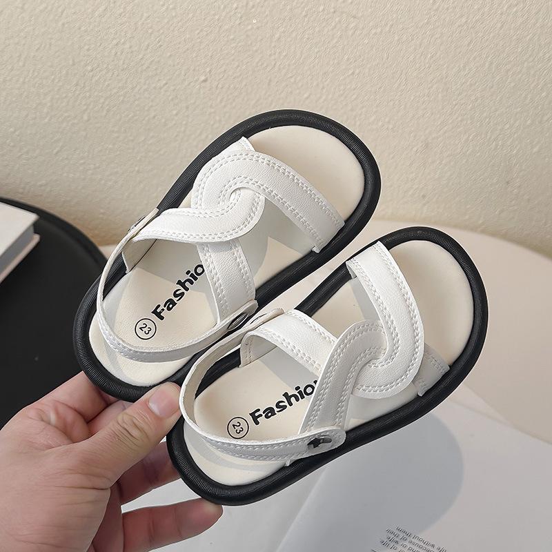 

Anti-slip Shoes - New Style Velcro Sandals for Girls, Flat Heel, Beach Shoes 26 білий