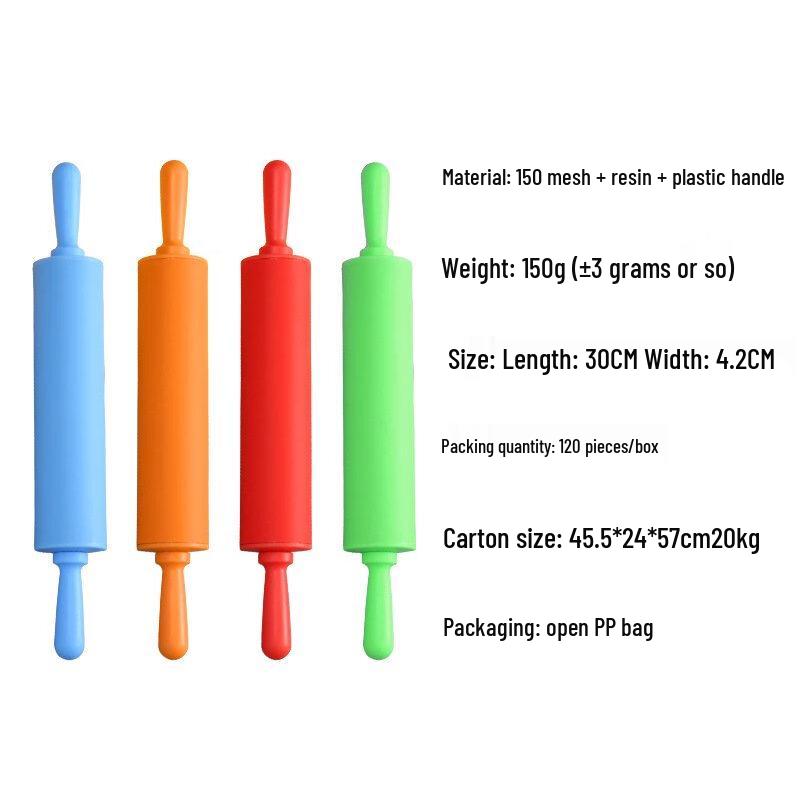 

Силиконовая скалка ZISIZ с деревянной ручкой