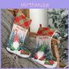 Colorful Green And Red Burlap Rudolph Christmas Stockings For Seasonal Celebrations