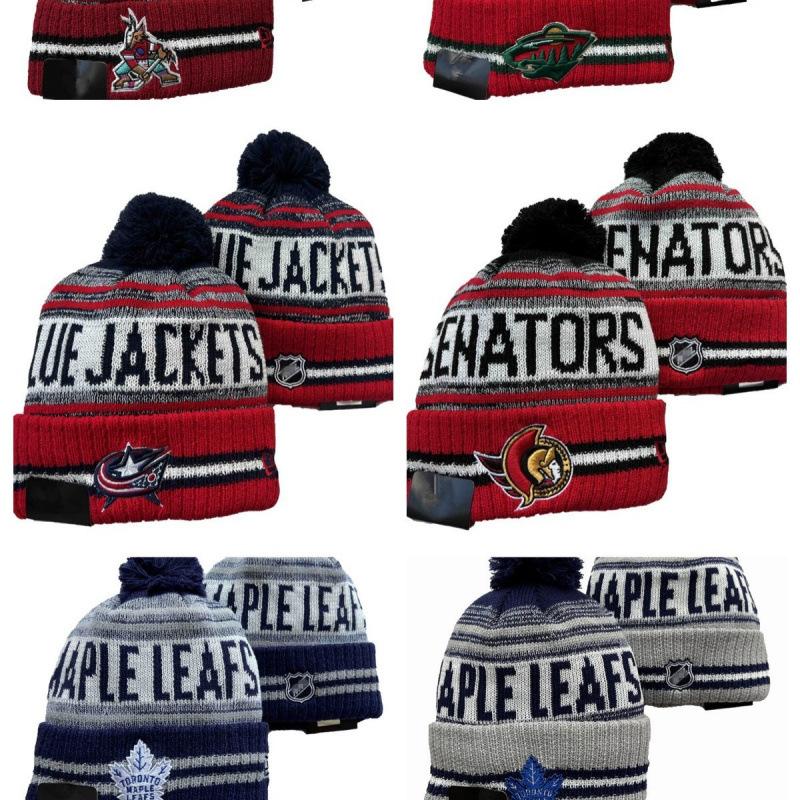 NHL Knit Hat Jet Team Ice Hockey League Cap Thrashers nhl Embroidered Knit Hat