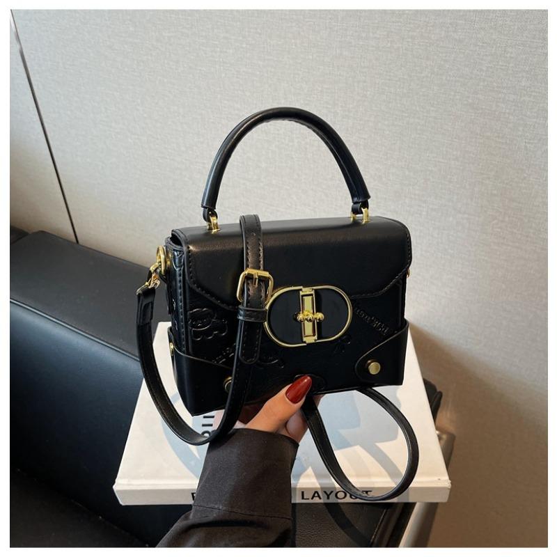 Retro tragbare kleine quadratische Tasche kontrastfarbene Umhängetasche Damen neue modische vielseitige Pendler-Schultertasche