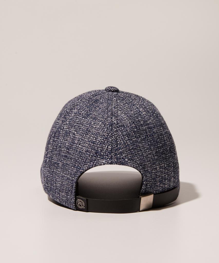 Inlichi Tweed Ball Cap - Navy (Blue Charcoal)
