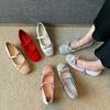 inner height increase women's single shoes square head Mary Jane women's shoes casual small red shoes fat feet wide feet large size women's shoes