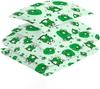 Green Cartoonish and Cute Frog Bedding Kids Double Duvet Set for Microfibre Duvet Cover and 2 Pillowcases 3D Printing Pattern