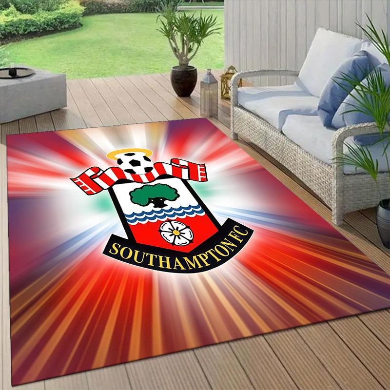 Southampton FC2 Flannel Pattern Square Carpet,Area Rug,Carpet Rug for Living Room Bedroom Sofa Playroom Decor,Non-slip Floor Mat