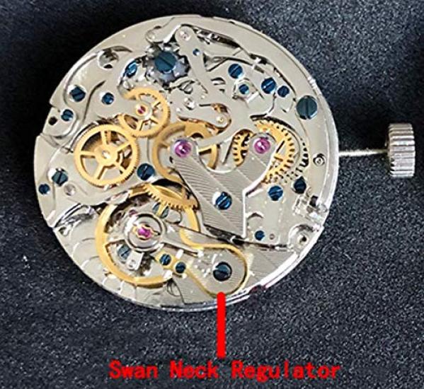 SUGESS Chronograph Mechanical Analog Watch Panda Dial Pilot Cowhide Belt Luxury Back Stylish Popular Swan Neck Regulator 40mm Men's See-Through (White