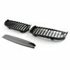 Front Kidney Grill Grilles L&R Gloss Black For BMW E90 3 Series Sedan 2005 2006 2007 2008