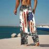Men Black Base Rainbow Gradient Leopard Print Drawstring Straight Trousers With Side Pockets Eye Catching Bottoms