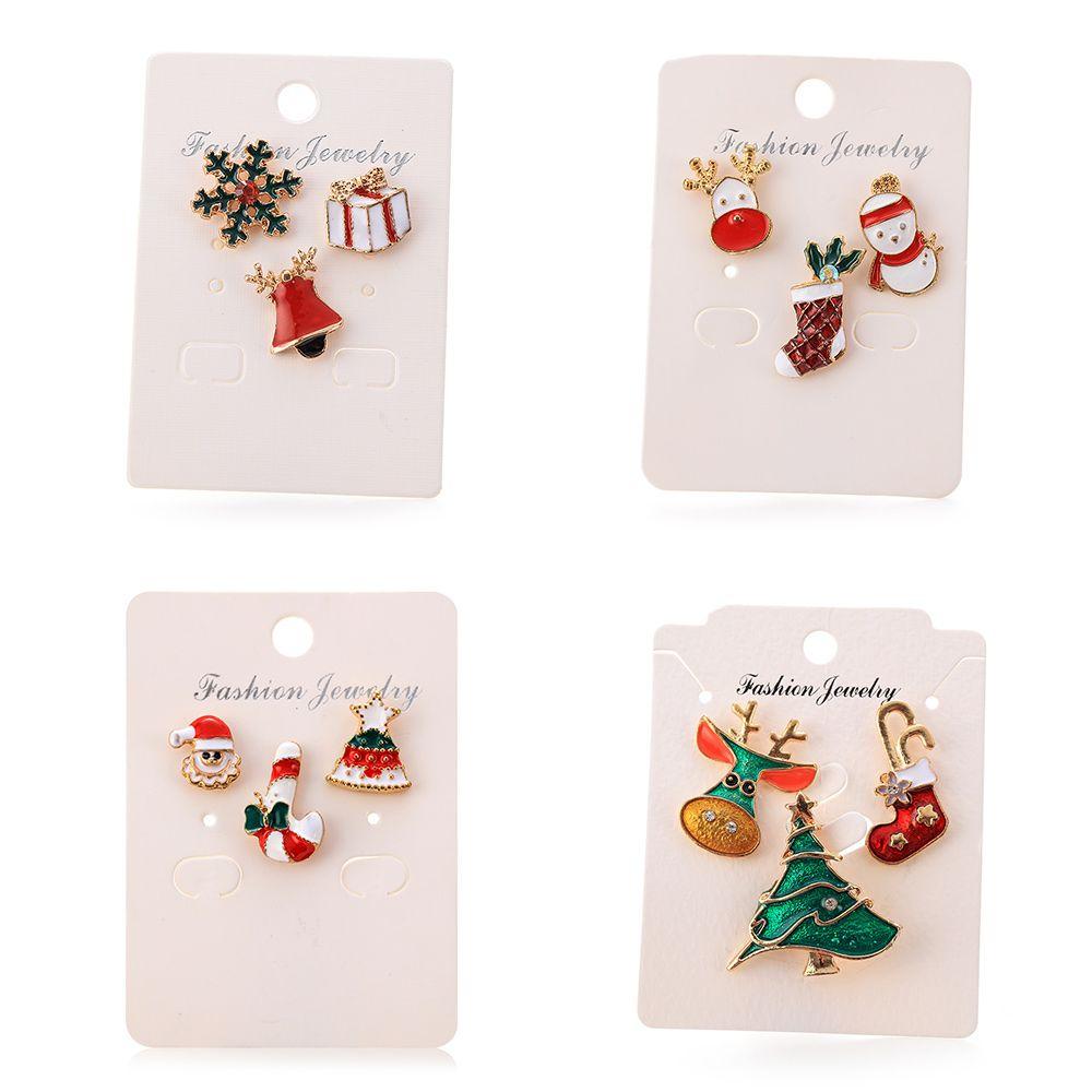 

Reindeer Snowman Christmas Tree Brooches Christmas Jewelry Enamel Badges Christmas Brooch Xmas Pins